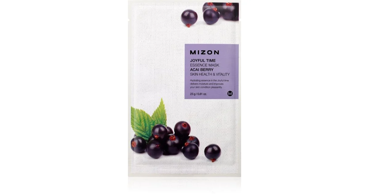 Mizon Joyful Time Acai Berry maschera in tessuto per una pelle illuminata e vitale 23 g