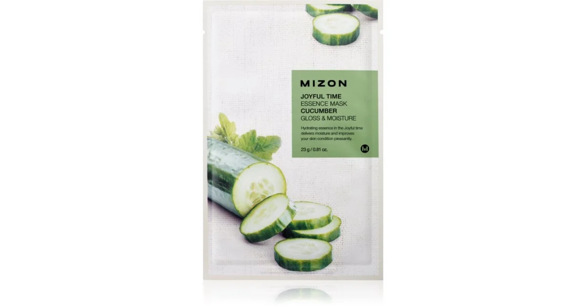 Mizon Joyful Time Cucumber maschera in tessuto illuminante e idratante 23 g