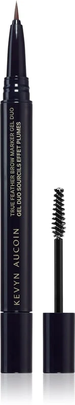 Kevyn Aucoin True Feather Marker Gel Duo Matita Per Sopracciglia Con Spazzolino Colore Warm Brunette 0,4 Ml