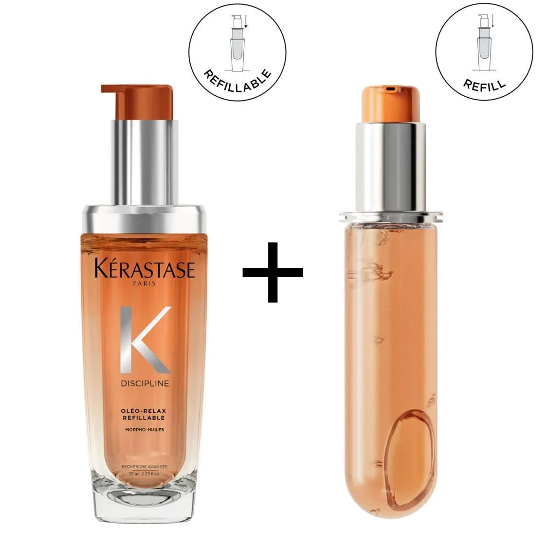 DISCIPLINE OLEO-RELAX PER CAPELLI VOLUMINOSI E INDISCIPLINATI 75 ML + REFILL 75 ML