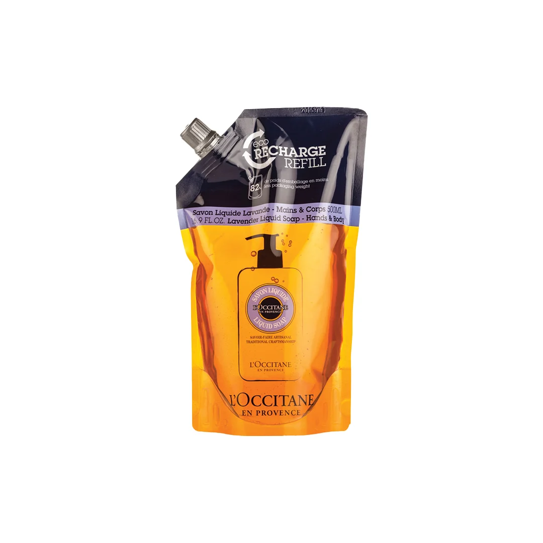 L'Occitane en Provence Sapone liquido detergente alla lavanda per mani e corpo Ricarica 500 ml