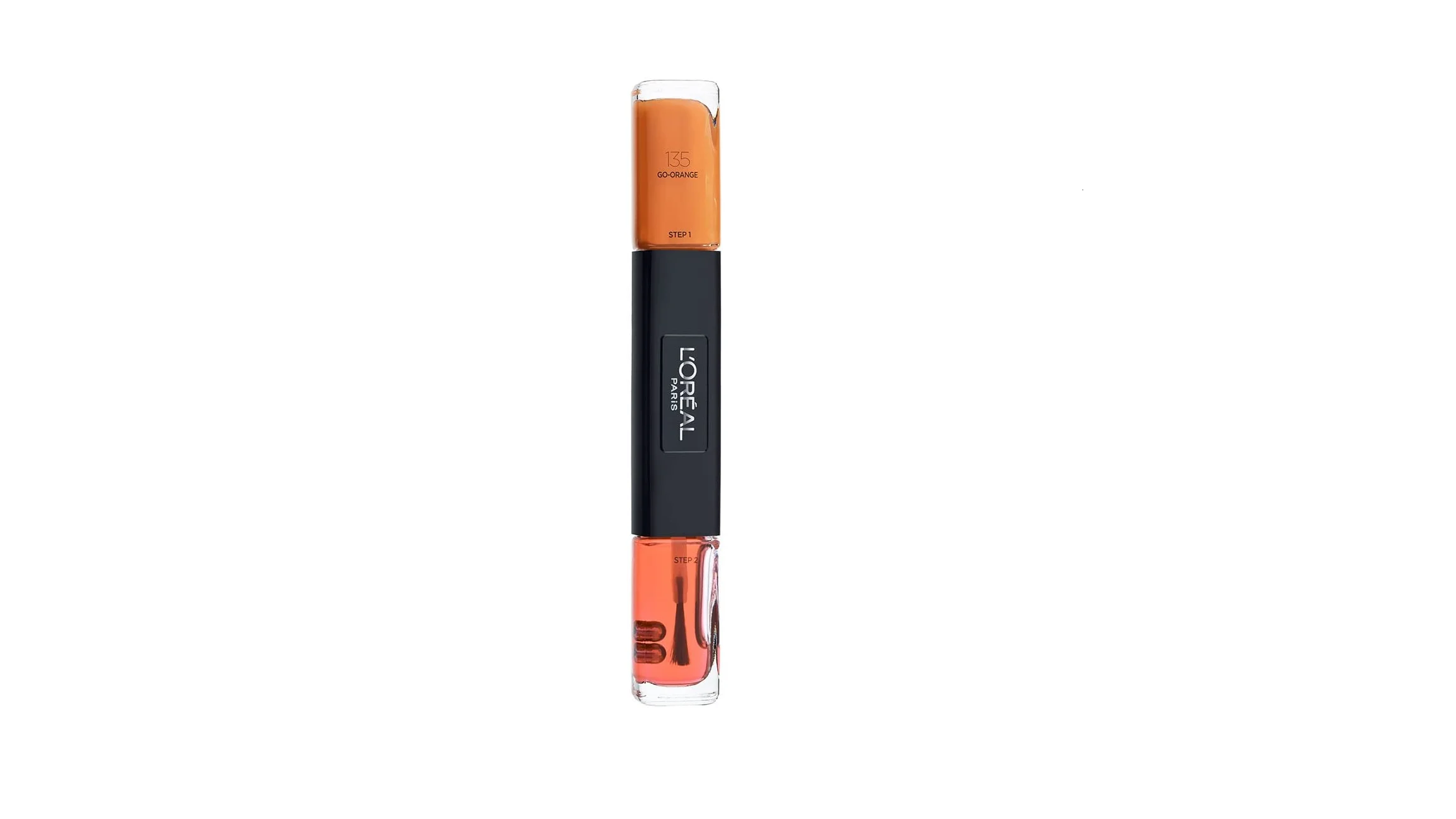 L'Oreal Paris, Infallibile, Effetto Gel, Smalto per Unghie 2 In 1, 135, Go-Orange, 2 x, 5 ml