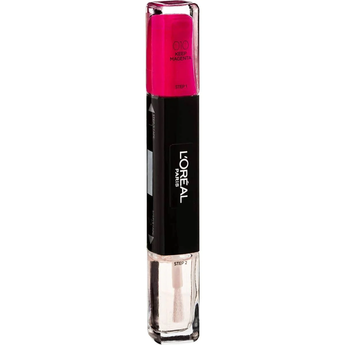 Smalto per unghie infallibile L'Oreal Paris 2 in 1 010 Keep Magenta 2 x 5 ml