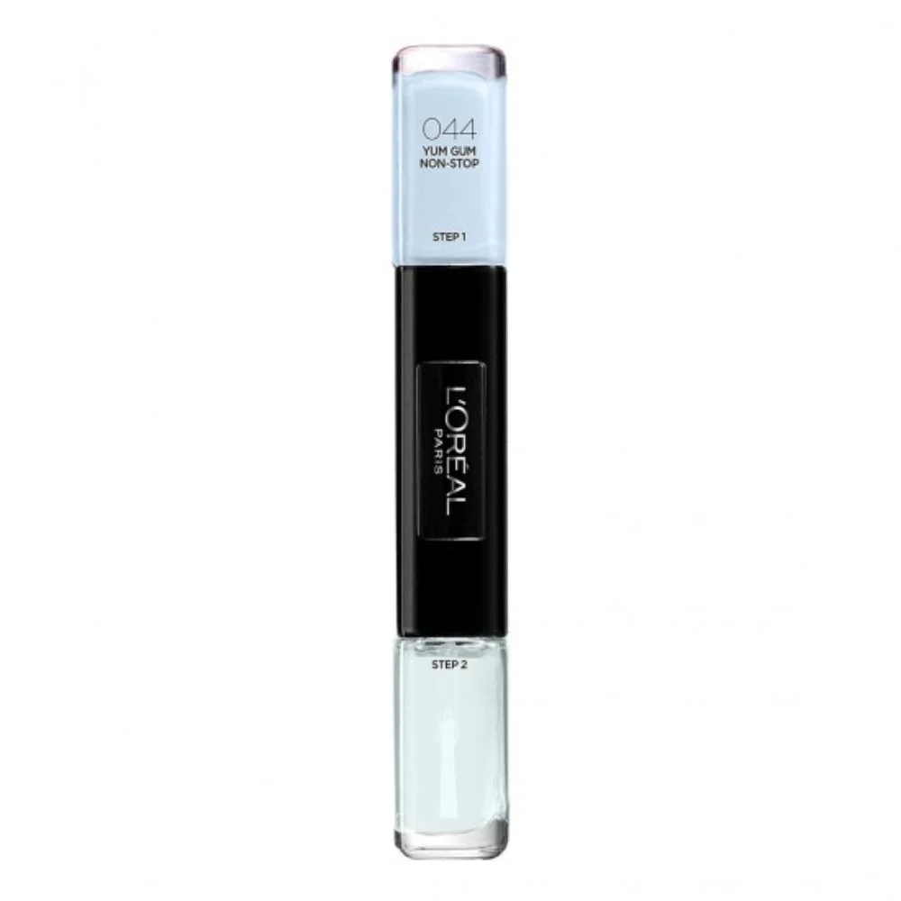 Smalto per unghie infallibile L'Oreal Paris 2 in 1 44 Yum Gum Non-Stop 2 x 5 ml
