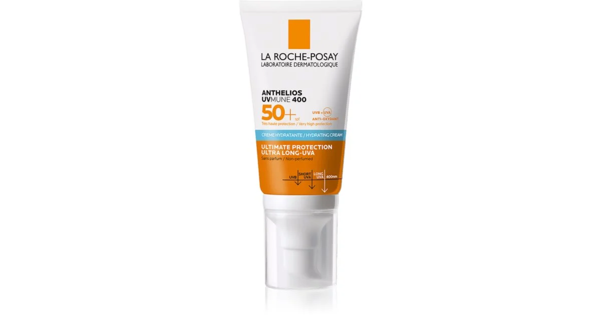 La Roche-Posay Crema solare viso uvmune 400 idratante altissima protezione SPF50+ senza profumo 50ml