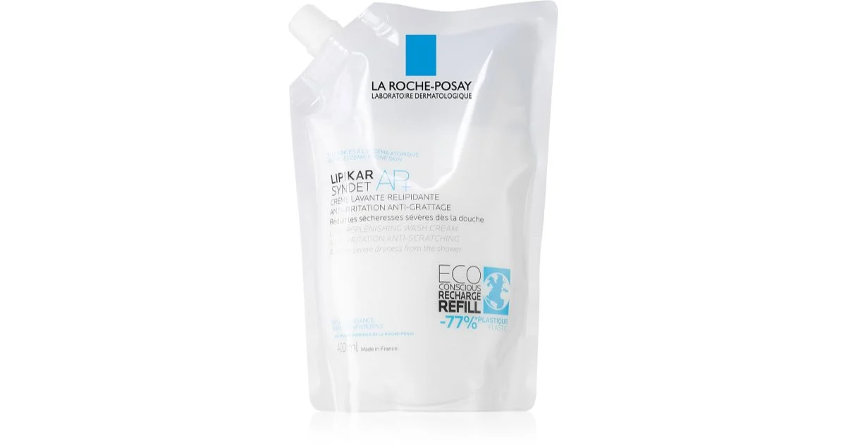 La Roche Posay Crema gel detergente ultra delicata contro irritazione e prurito della pelle secca Lipikar Syndet AP + Volume: 400 ml - ricarica