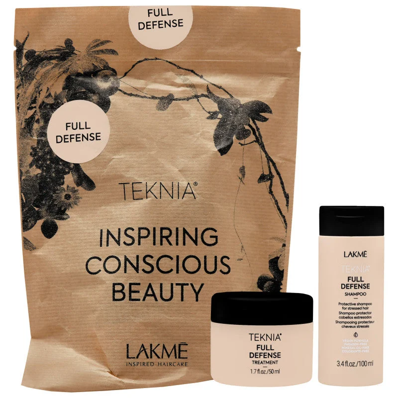 Lakme Teknia Full Defense Pack - maschera rigenerante set capelli 50 ml + shampoo 100 ml
