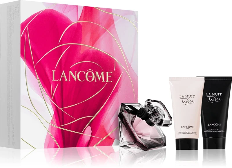 Lancôme La Nuit Tresor set regalo EDP 50 ml, lozione per il corpo 50 ml e gel doccia 50 ml