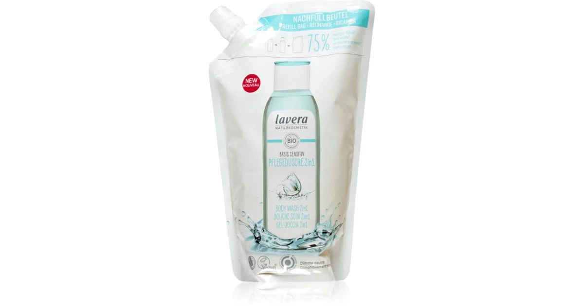 Lavera Basis Sensitiv Gel Doccia Per Corpo E Capelli Per Pelli Sensibili Ricarica 500 Ml