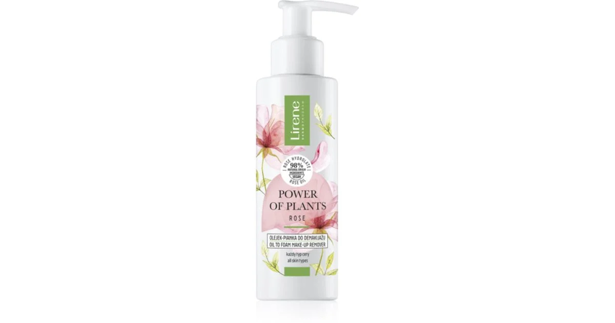 Lirene Power Of Plants Rose Schiuma Detergente Viso Con Olio Di Rosa 145 Ml