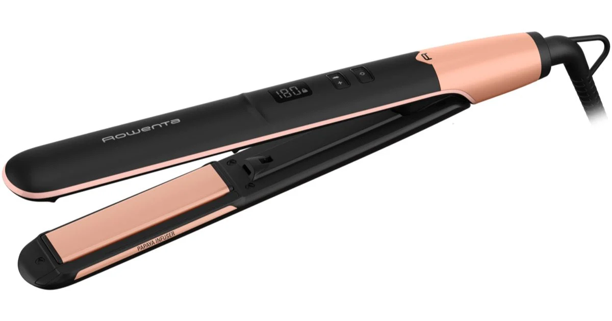 Rowenta SF4621F0 piastra per capelli lisci e ricci Papaya