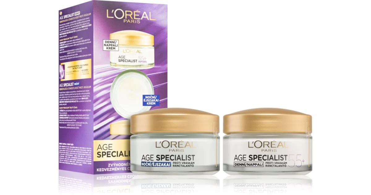 L´oréal Set di Giorno e Notte Antirughe Età Speciale 55+ 2 x 50 ml - 50 ml