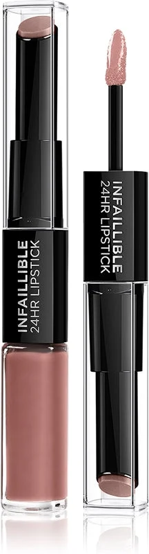 Rossetto e lucidalabbra a lunga durata 2in1 Infallibile 24H Paris ian Nudes 6 ml - Tonalità: 101 Everlasting Parisian