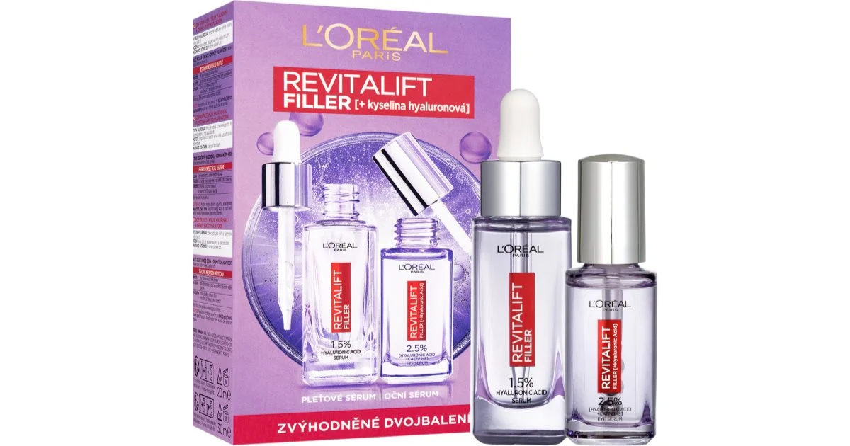 Set regalo per la cura del viso con acido ialuronico filler rivitalizzante