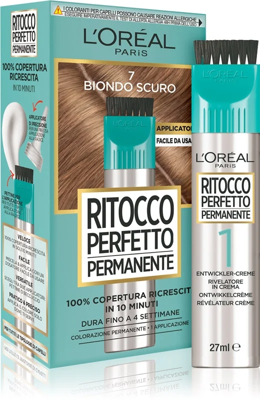 L'oreal ritocco perfetto permanente 7 biondo scuro
