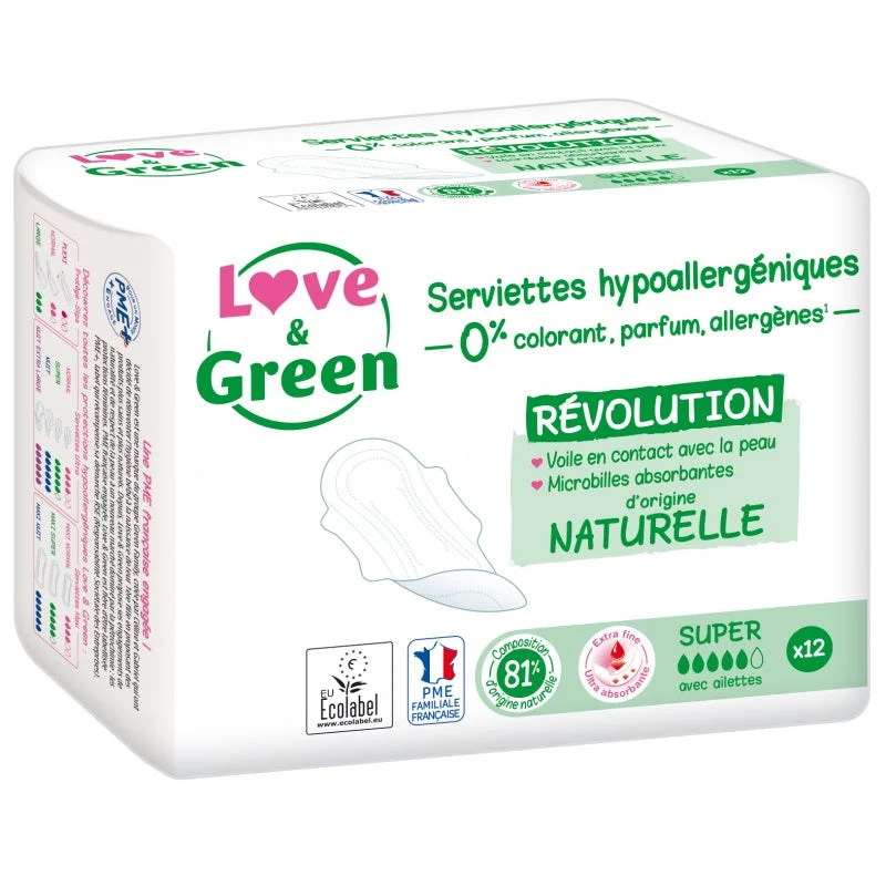 Love&Green Asciugamani Ecologici - Rivoluzione - Super x12