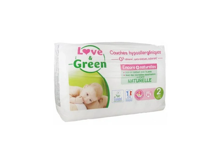 Love&Green Pannolini Ipoallergenici T2 3 a 6 kg x44