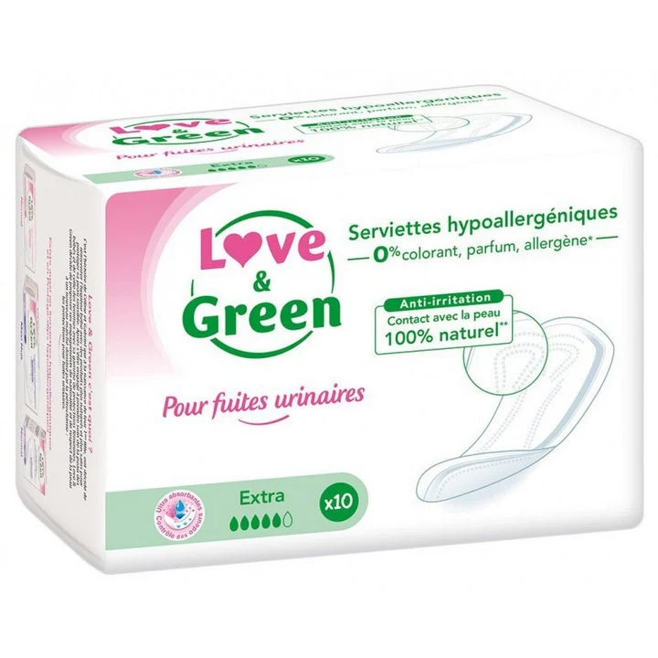 Love&Green Perdite Urinarie - Asciugamani Ipoallergenici - Extra x10
