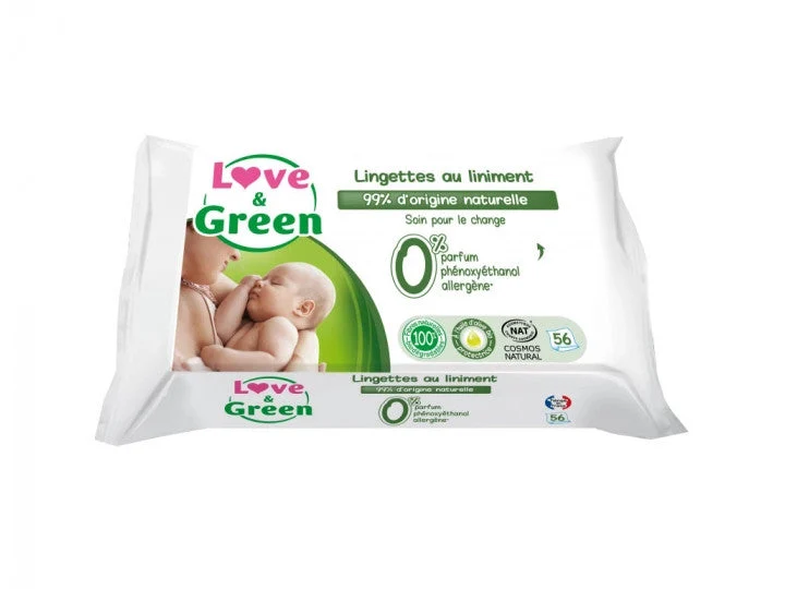 Love&Green Salviette con Linimento BIO Speciale Change x56