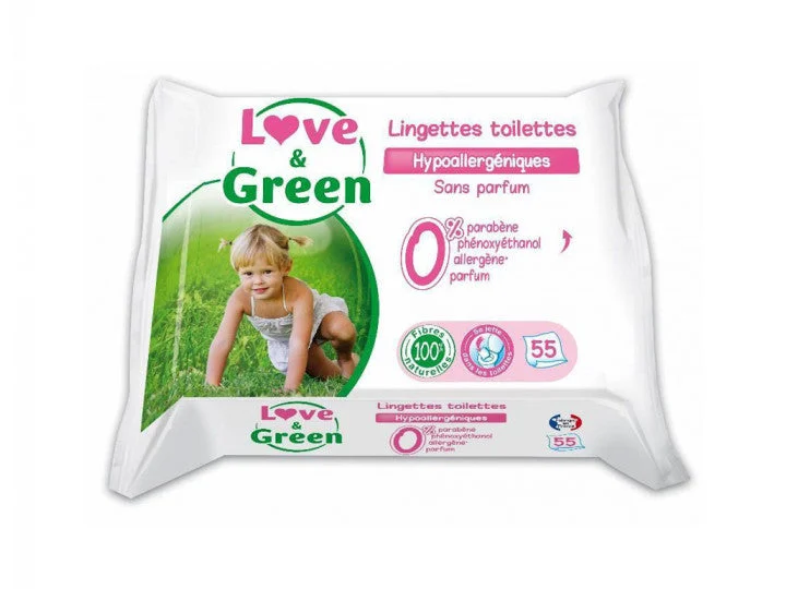 Love&Green Salviettine Ipoallergeniche x55