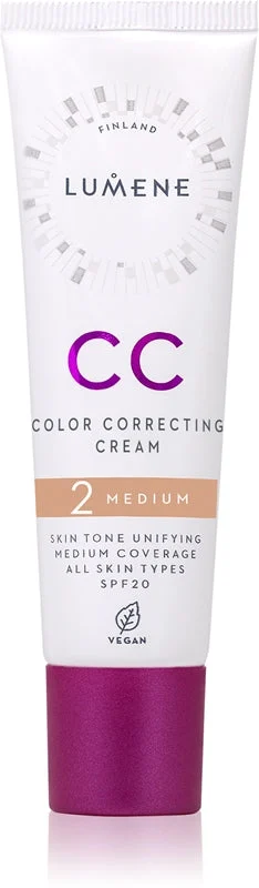 Lumene Color Correcting CC cream per tinta uniforme SPF 20 colore 2 medio 30 ml