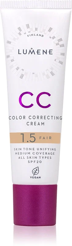 Lumene Color Correcting CC cream per tinta uniforme SPF 20 colore 1.5 Fair 30 ml