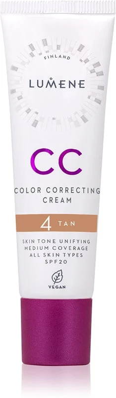 Lumene Color Correcting CC cream per tinta uniforme SPF 20 colore 4 Tan 30 ml