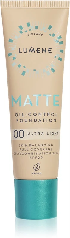 Lumene Matte Oil-Control fondotinta opacizzante SPF 20 colore 00 Ultra chiaro 30 ml