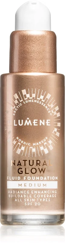 Lumene Natural Glow fondotinta illuminante per un look naturale SPF 20 colore 2 medio 30 ml