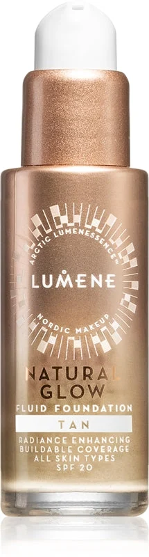 Lumene Natural Glow fondotinta illuminante per un look naturale SPF 20 colore 4 Tan 30 ml