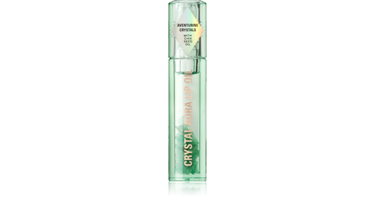 Makeup Revolution Crystal Aura olio labbra nutriente e idratante colore Aventurine Cucumber 2,5 ml