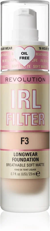 Makeup Revolution IRL Filter fondotinta opacizzante lunga tenuta colore F3 23 ml