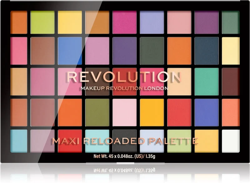 Makeup Revolution Maxi Reloaded Palette di ombretti in polvere colore Monster Mattes 45 x 1,35 g
