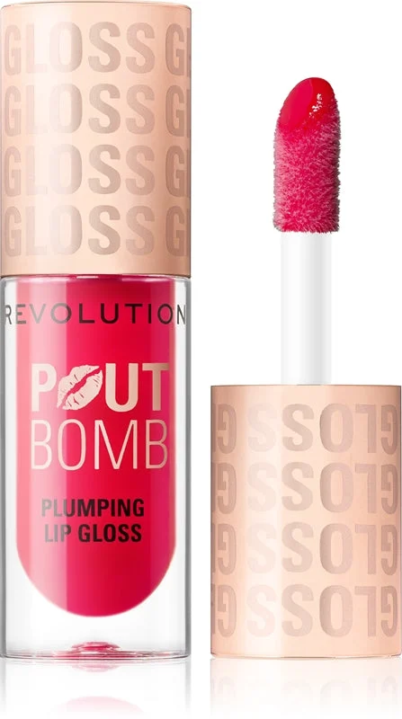 Makeup Revolution Pout Bomb lucidalabbra effetto volumizzante colore Cherry Sheer Red 4.6 ml