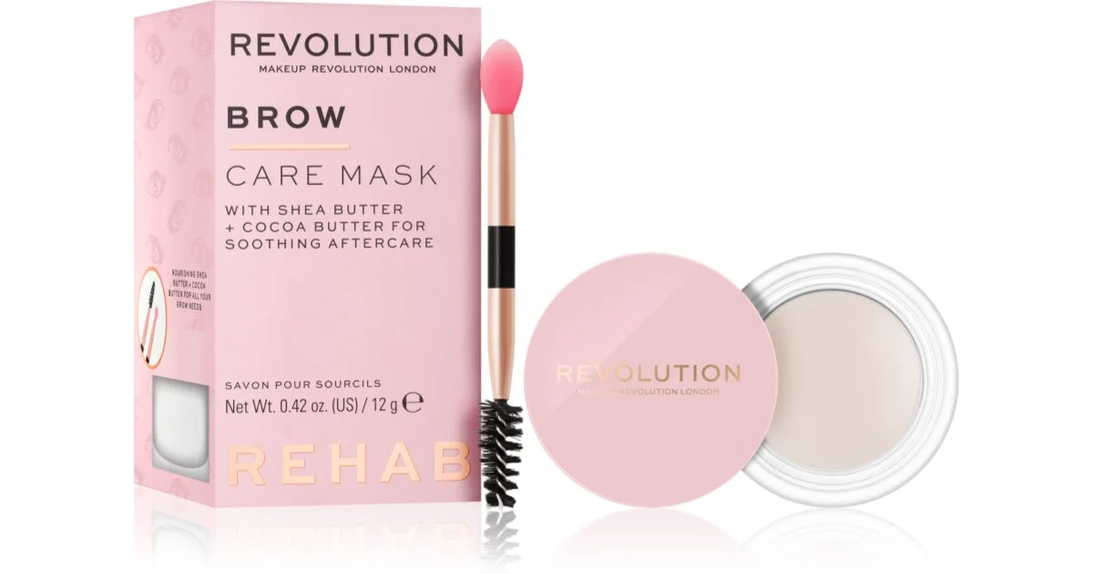Makeup Revolution Rehab Brow Care Maschera nutriente per sopracciglia 12 g