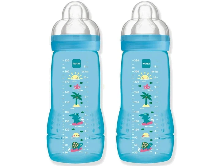 Mam Easy Active Biberon Forma Ergonomica Colore Azzurro 6 Mesi Piu