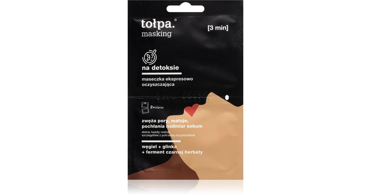 Tołpa maschera detossinante e detergente 2× 5 ml