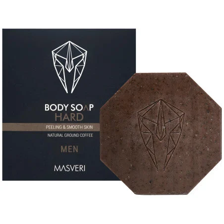 Masveri Body Soap Hard - sapone per il corpo esfoliante e levigante, 100 g