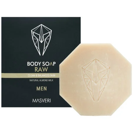 Masveri Body Soap Raw - sapone detergente per il corpo, 100 g
