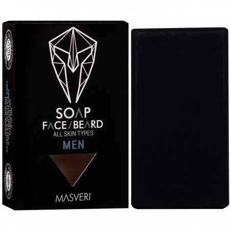 Masveri Sapone Barba Viso Tutti i Tipi di Pelle, 100g