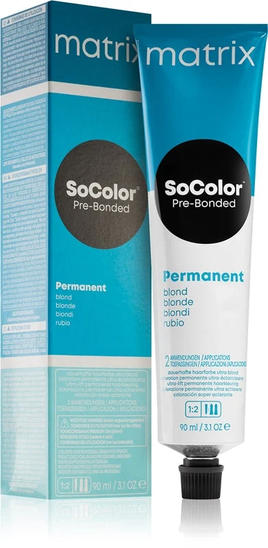 Matrix SoColor Pre-Bonded Blonde tinta permanente per capelli colore UL-A+ Ultra Blonde Ash+ 90 ml
