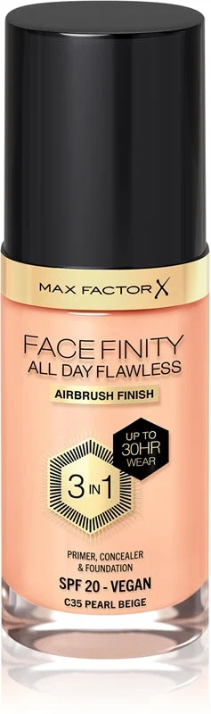 Max Factor Facefinity All Day Flawless fondotinta lunga tenuta SPF 20 colore 35 Pearl Beige 30 ml