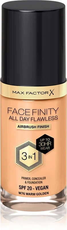Max factor All Day Flawless Facefinity 3 in 1 - Trucco a lunga durata 30 ml 76 Warm Golden