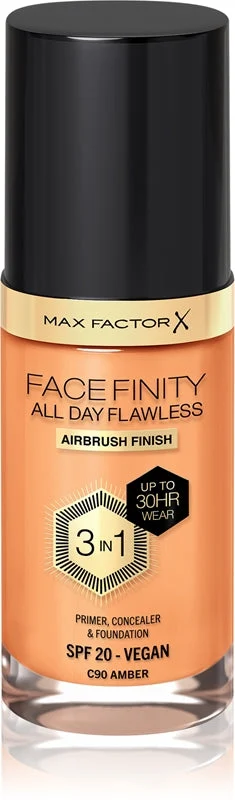 Max factor All Day Flawless Facefinity 3 in 1 - Trucco a lunga durata 30 ml C90 Ambra