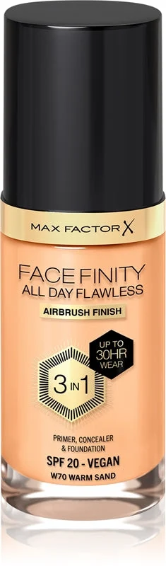 Max factor All Day Flawless Facefinity 3 in 1 - Trucco a lunga tenuta 30 ml 70 Warm Sand