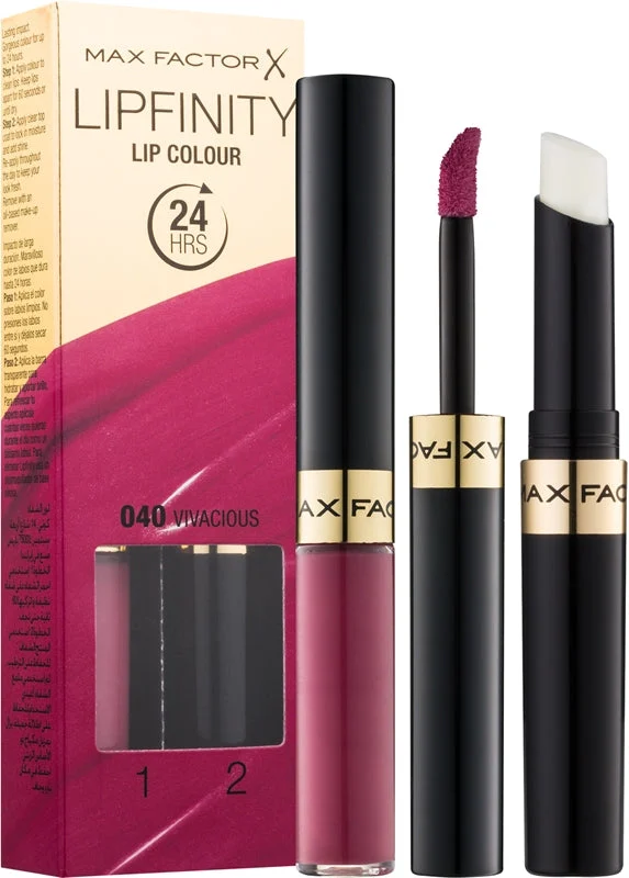 Max Factor Lipfinity rossetto lunga tenuta con balsamo colore 040 Vivacious 4,2 g