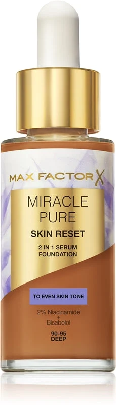 Max Factor Miracle Pure Skin Reset 2in1 Siero Fondotinta - Trucco 30 ml 90-95 Deep