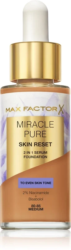 Max factor Miracle Pure Skin Reset 2in1 Siero Fondotinta - Trucco 30 ml 80-85 Medio