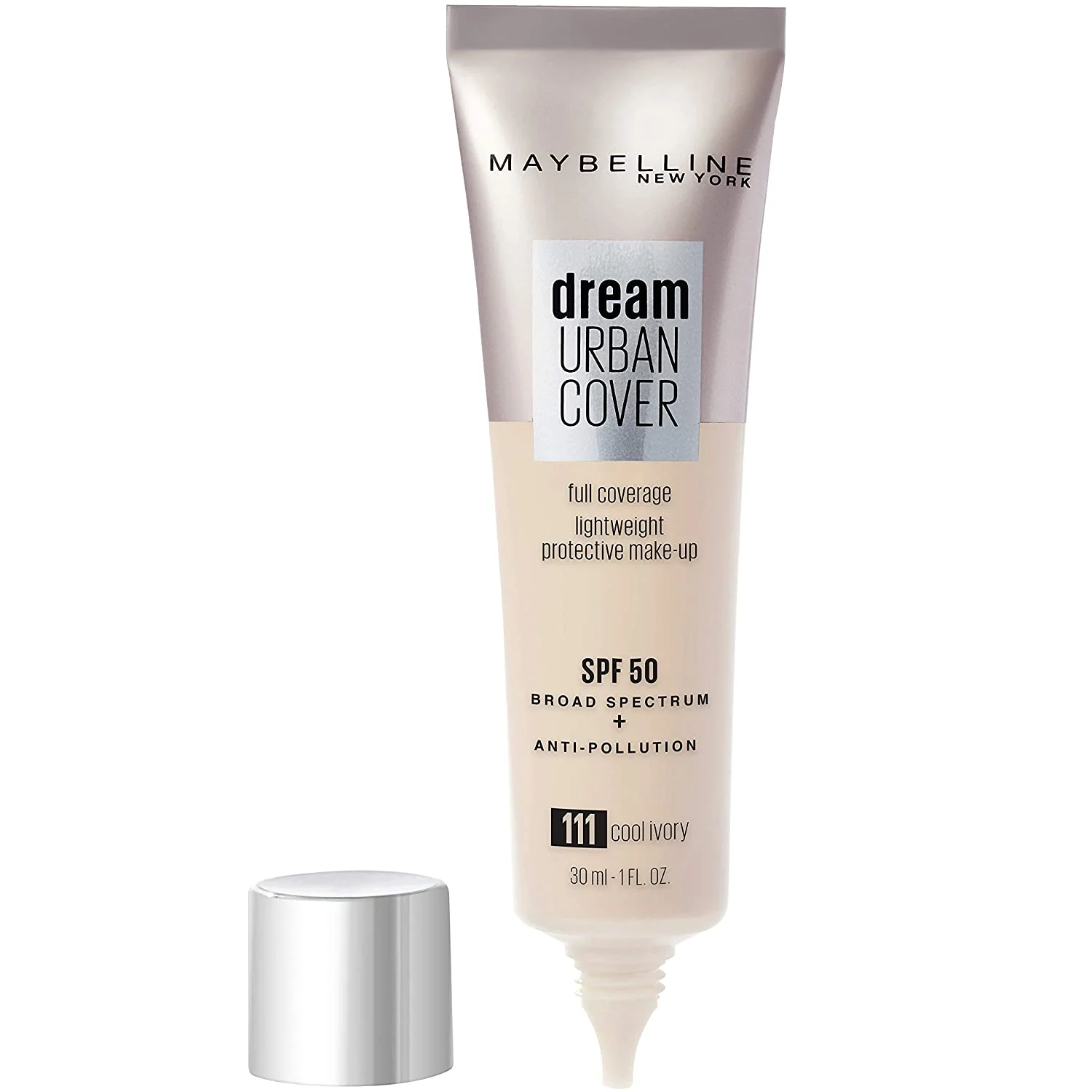 Maybelline Dream Urban Cover Crema Fondotinta 111 Cool Ivory SPF 50 30 ml