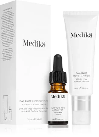 Medik8 Crema idratante equilibrante con attivatore di acido glicolico trattamento idratante viso contro i punti neri 50 ml